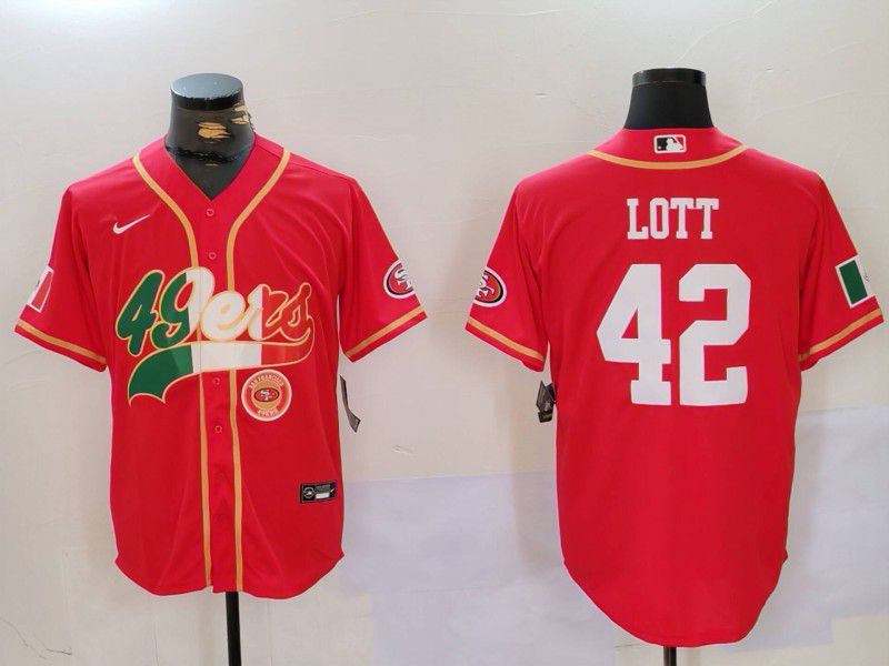 Men San Francisco 49ers #42 Lott Red Second generation Mexican Joint Name 2024 Nike Limited NFL Jersey style 3->san francisco 49ers->NFL Jersey
